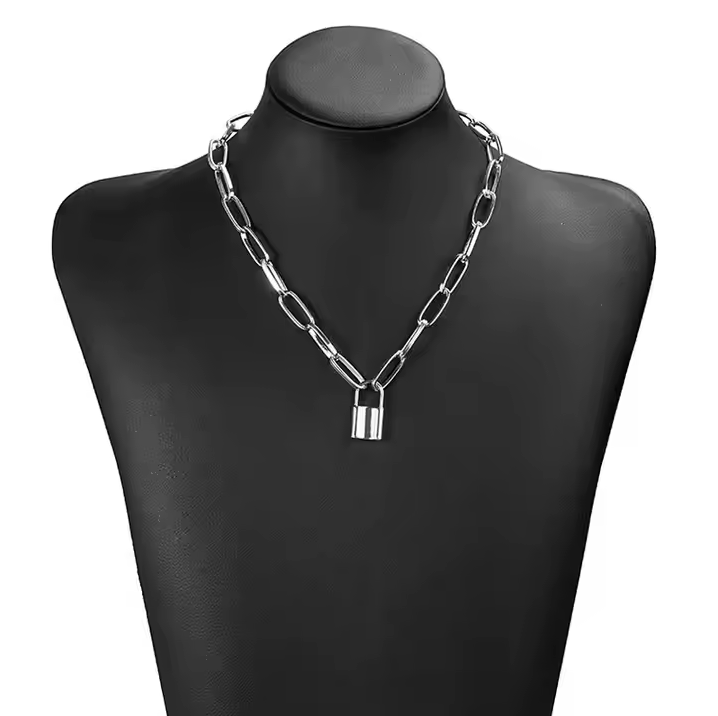 Fashion Chunky Gold Lock Pendant Necklace for Women Wholesale